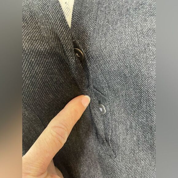 James Perse Shirt Dress Gray Wool Blend Long Sleeve Size M (2) - Picture 7 of 10